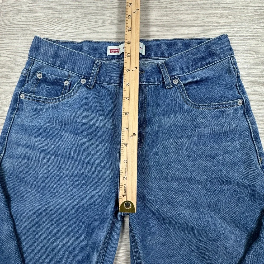 Levis Boys Jeans 505 Regular Fit Blue Denim Size 18 Reg W29 L31 Straight Leg